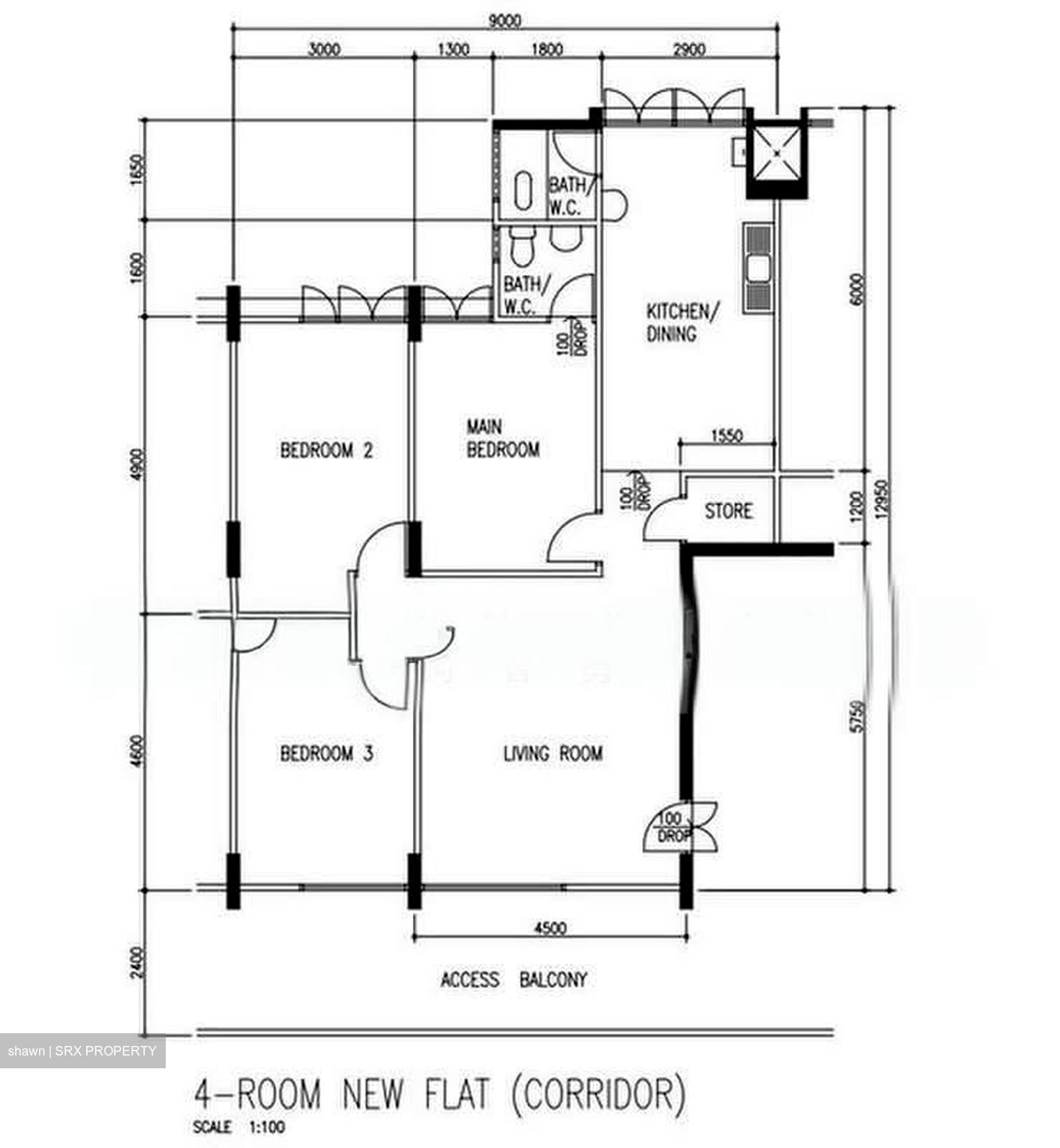 Blk 228 Boundary Ville (Serangoon), HDB 4 Rooms #570278801